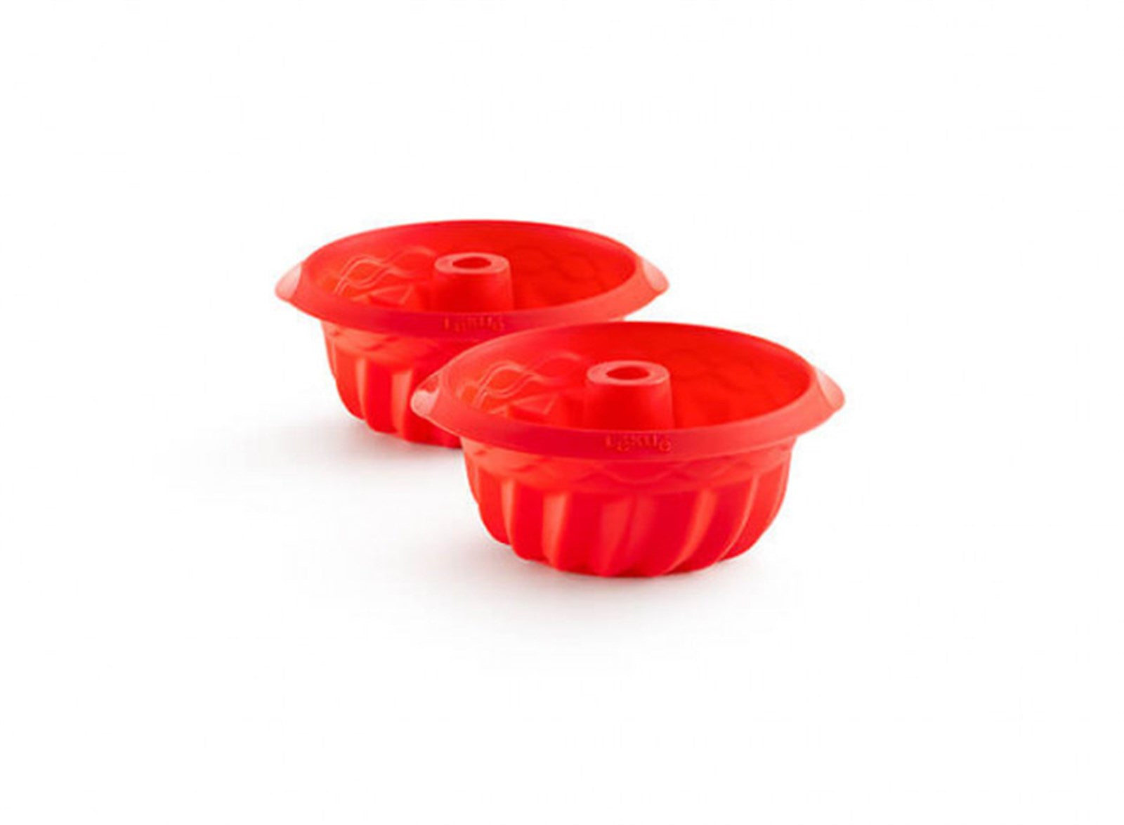 Backform Mini Spiral Gugelhopf Rot, 15cm, 2 Stk.,Geschenkbox in Rot präsentiert im Onlineshop von KAQTU Design AG. Backen ist von Lékué