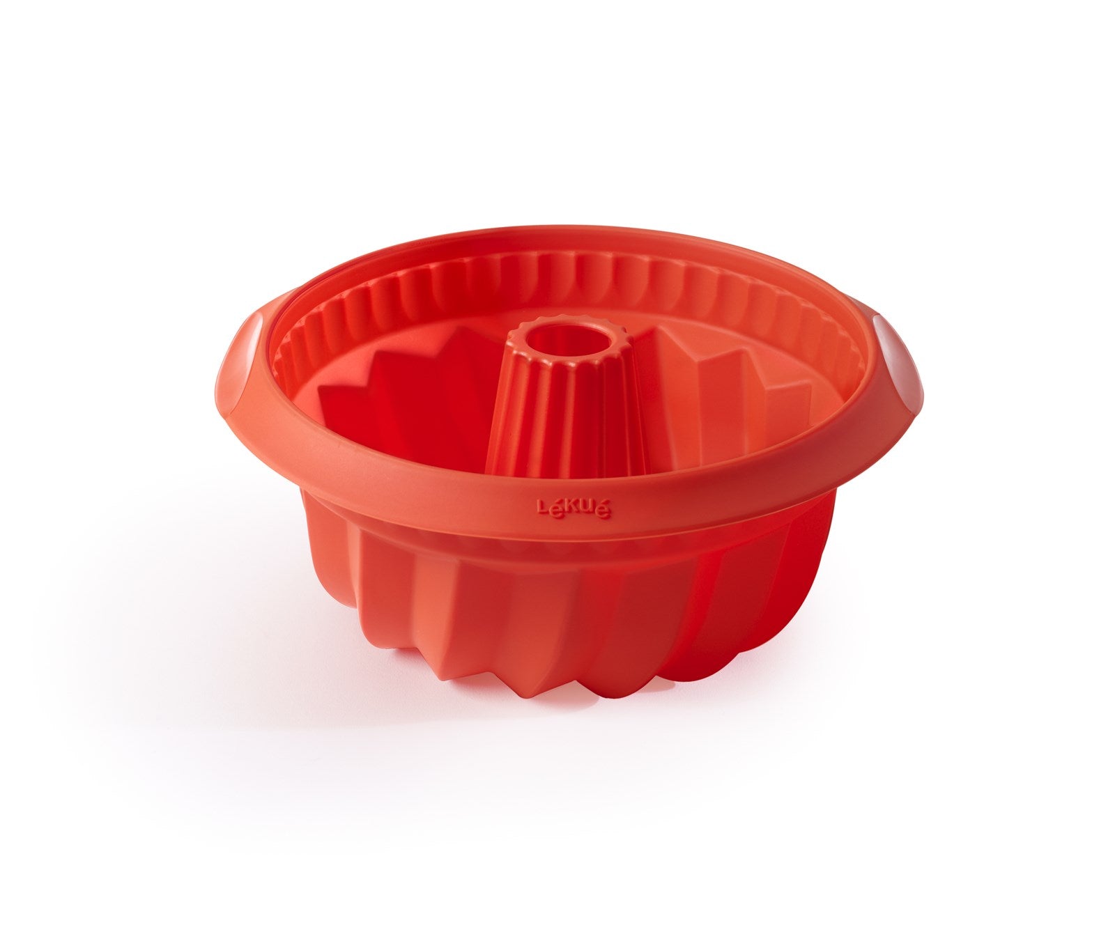 Backform Gugelhopf Rot, 22x11.5 cm, Geschenkbox in Rot präsentiert im Onlineshop von KAQTU Design AG. Backen ist von Lékué