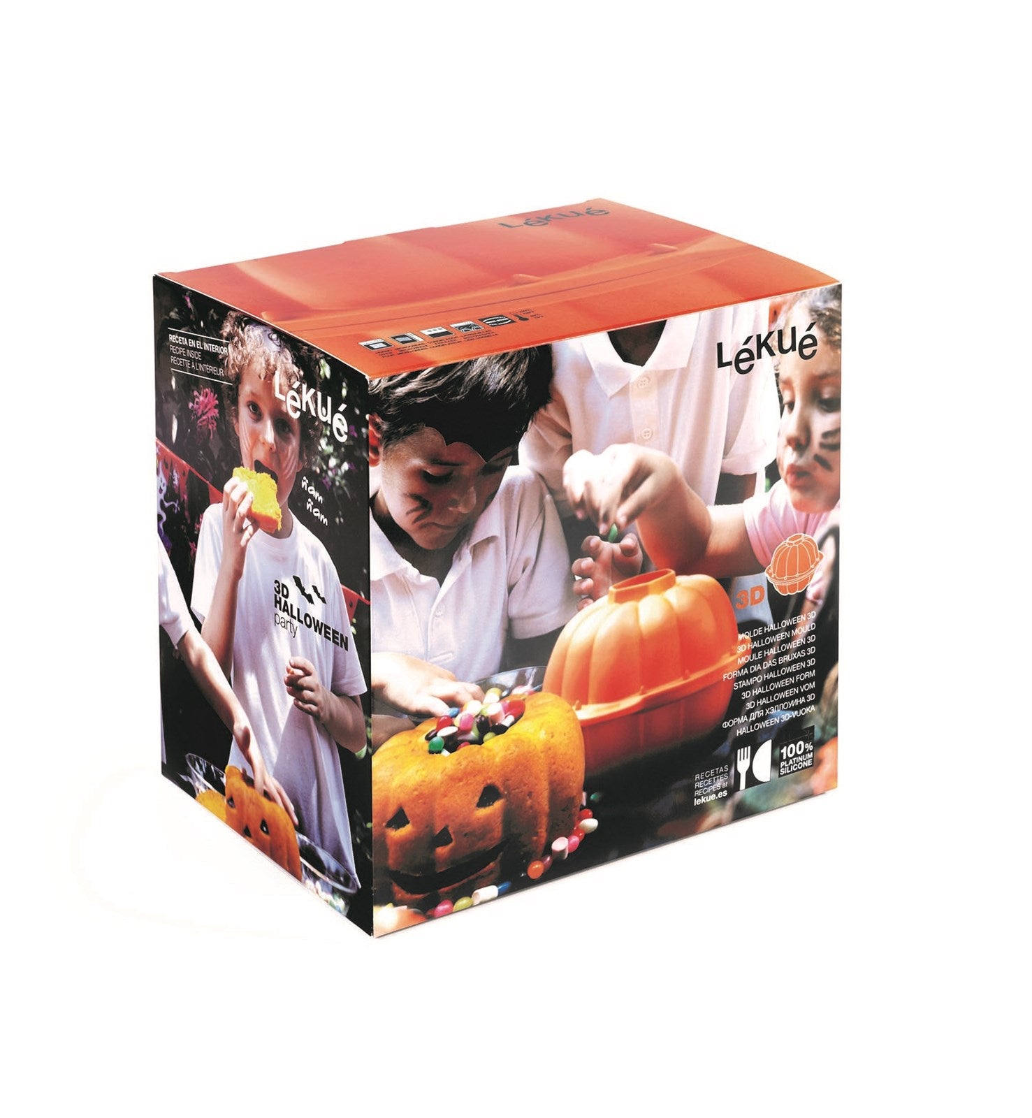 3D Backform Kürbis, 2.3 lt., 17 cm in Orange präsentiert im Onlineshop von KAQTU Design AG. Backen ist von Lékué