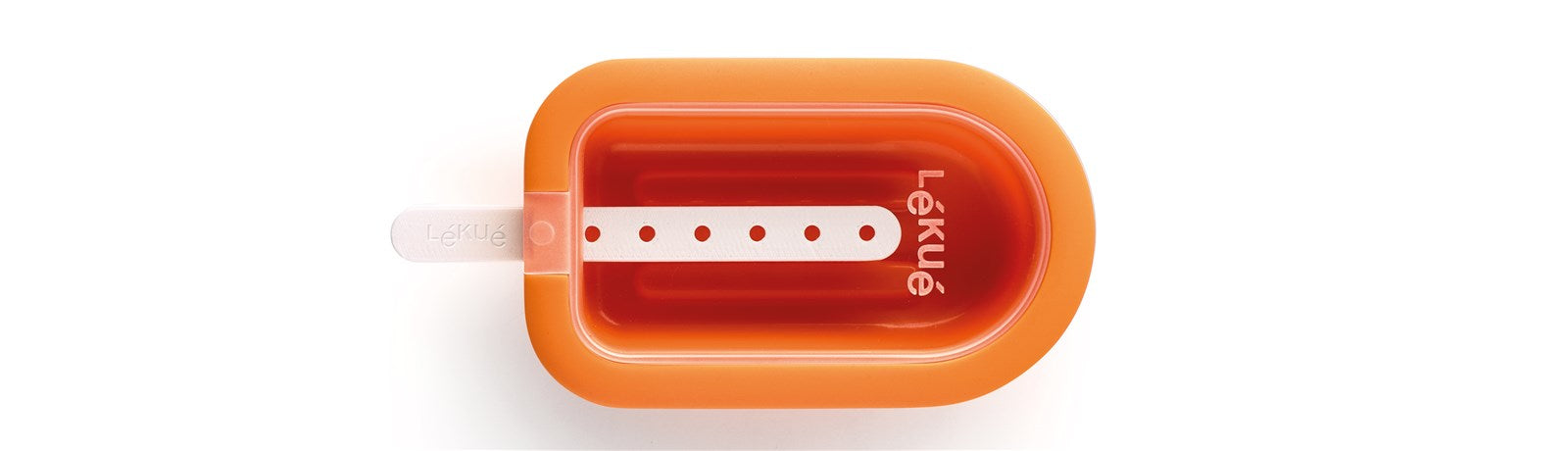 Eis am Stiel, Lolly, stapelbar, orange in Orange präsentiert im Onlineshop von KAQTU Design AG. Küchenhelfer ist von Lékué