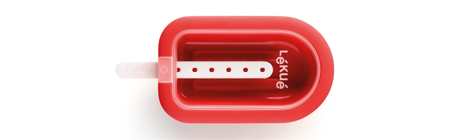 Eis am Stiel, Lolly, stapelbar, Rot in Rot präsentiert im Onlineshop von KAQTU Design AG. Küchenhelfer ist von Lékué