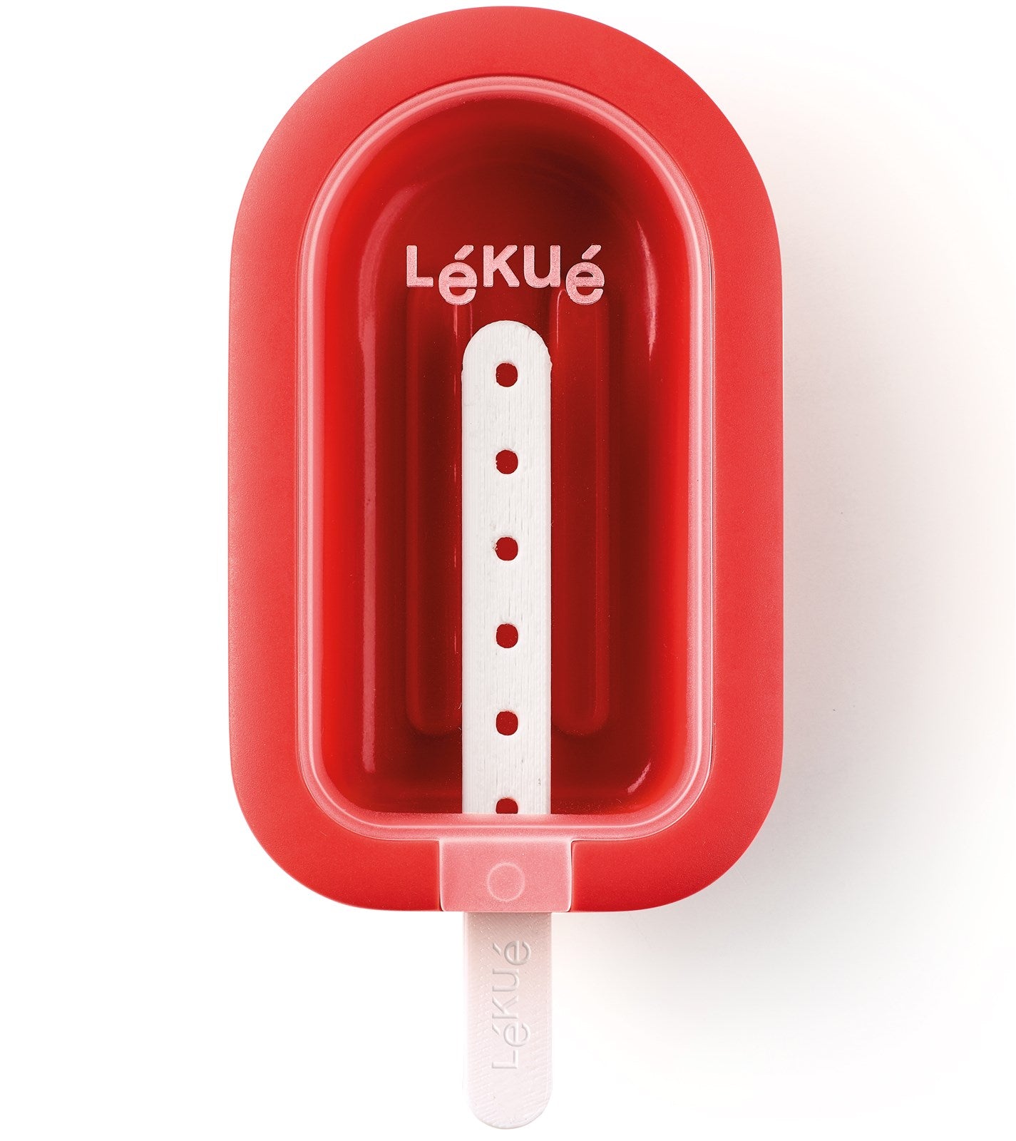 Eis am Stiel, Lolly gross, stapelbar, Rot in Rot präsentiert im Onlineshop von KAQTU Design AG. Küchenhelfer ist von Lékué