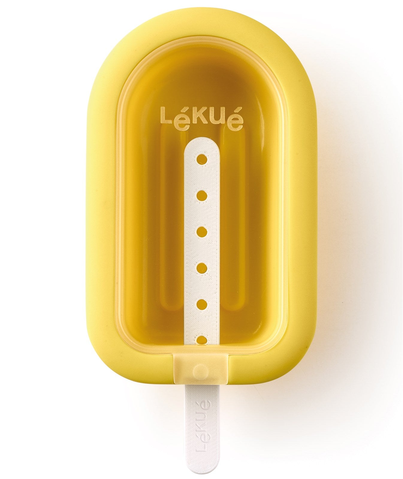 Eis am Stiel, Lolly gross, stapelbar, gelb in Gelb präsentiert im Onlineshop von KAQTU Design AG. Küchenhelfer ist von Lékué