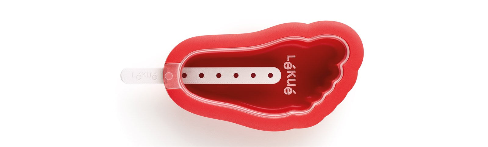 Eis am Stiel, Iconic Fuss, Rot in Rot präsentiert im Onlineshop von KAQTU Design AG. Küchenhelfer ist von Lékué