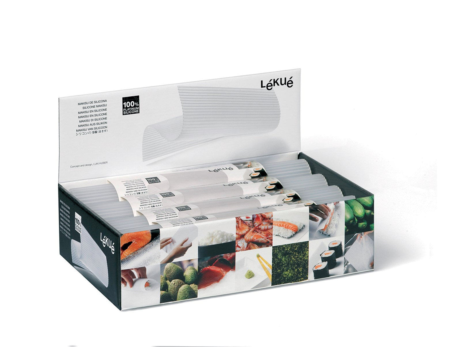 Makisu Sushi Display 8 Stk. in Transparent präsentiert im Onlineshop von KAQTU Design AG. Küchenhelfer ist von Lékué