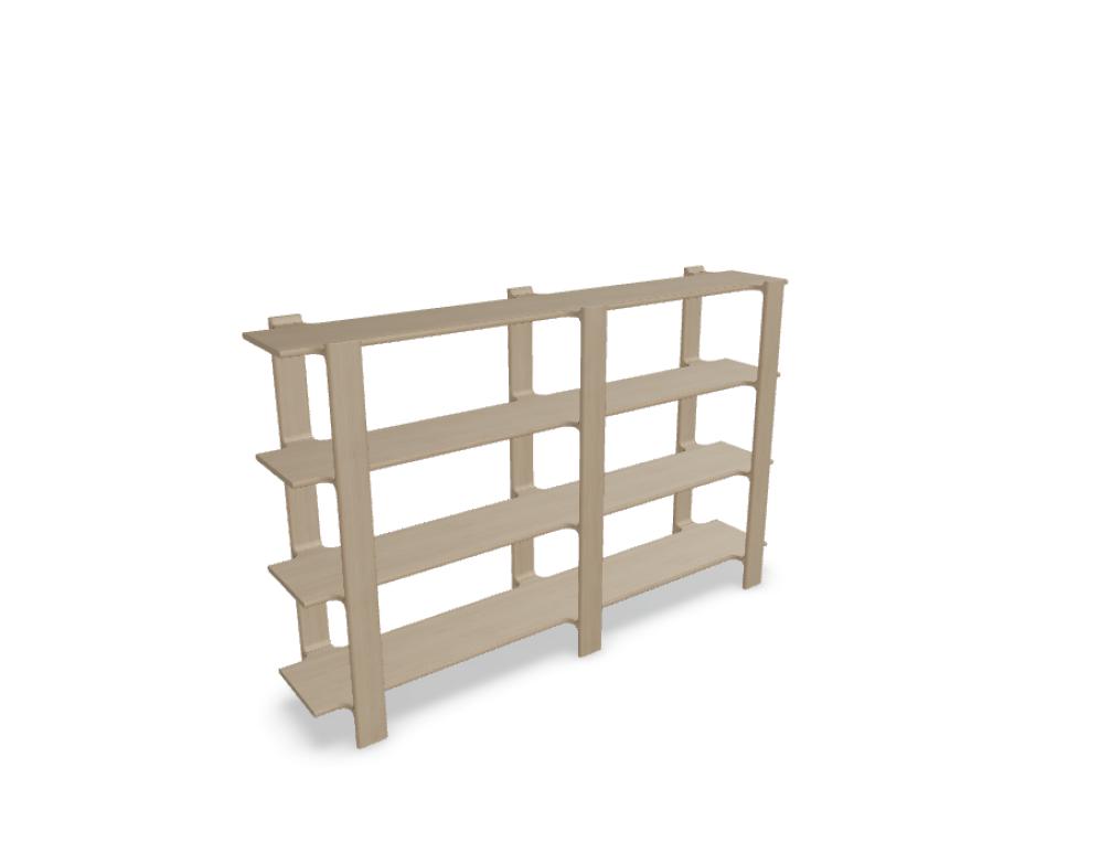 Ligo LGB2012 - Holz-Regal in Eiche Natur präsentiert im Onlineshop von KAQTU Design AG. Standregal ist von Tamo