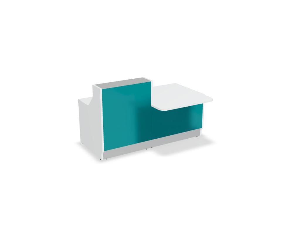 Linea LIN33L - modulare Empfangstheke in  präsentiert im Onlineshop von KAQTU Design AG. Empfangsdesk ist von Mdd