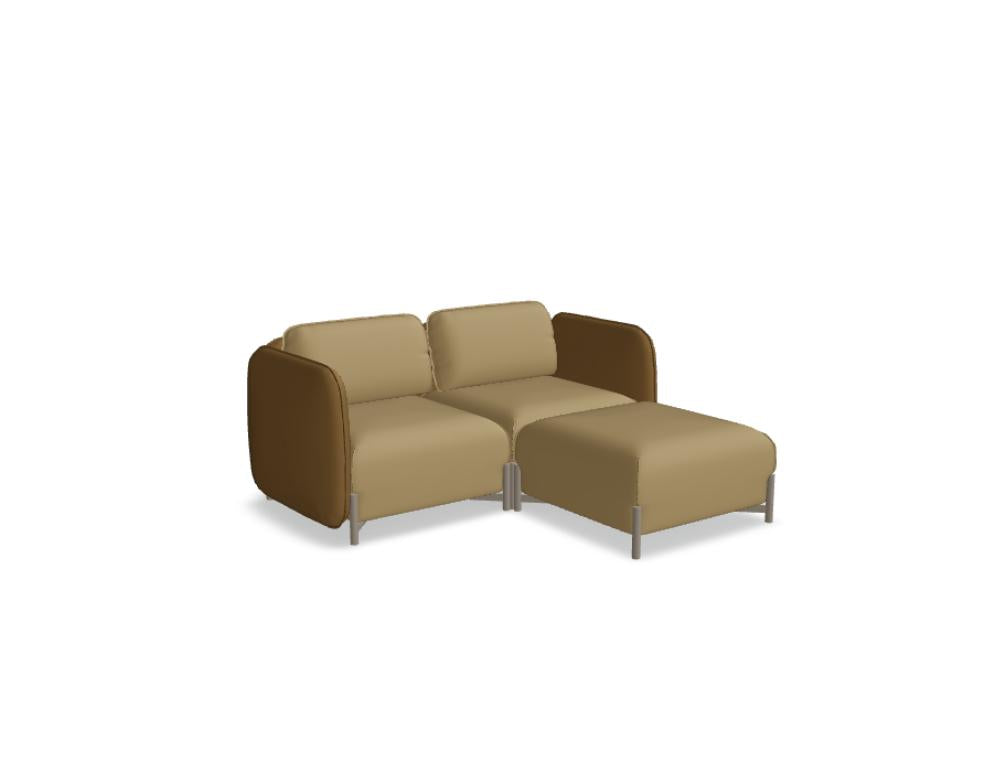 Linka LKS06L - Sofa in Sepia präsentiert im Onlineshop von KAQTU Design AG. L-Sofa rechts ist von Mdd