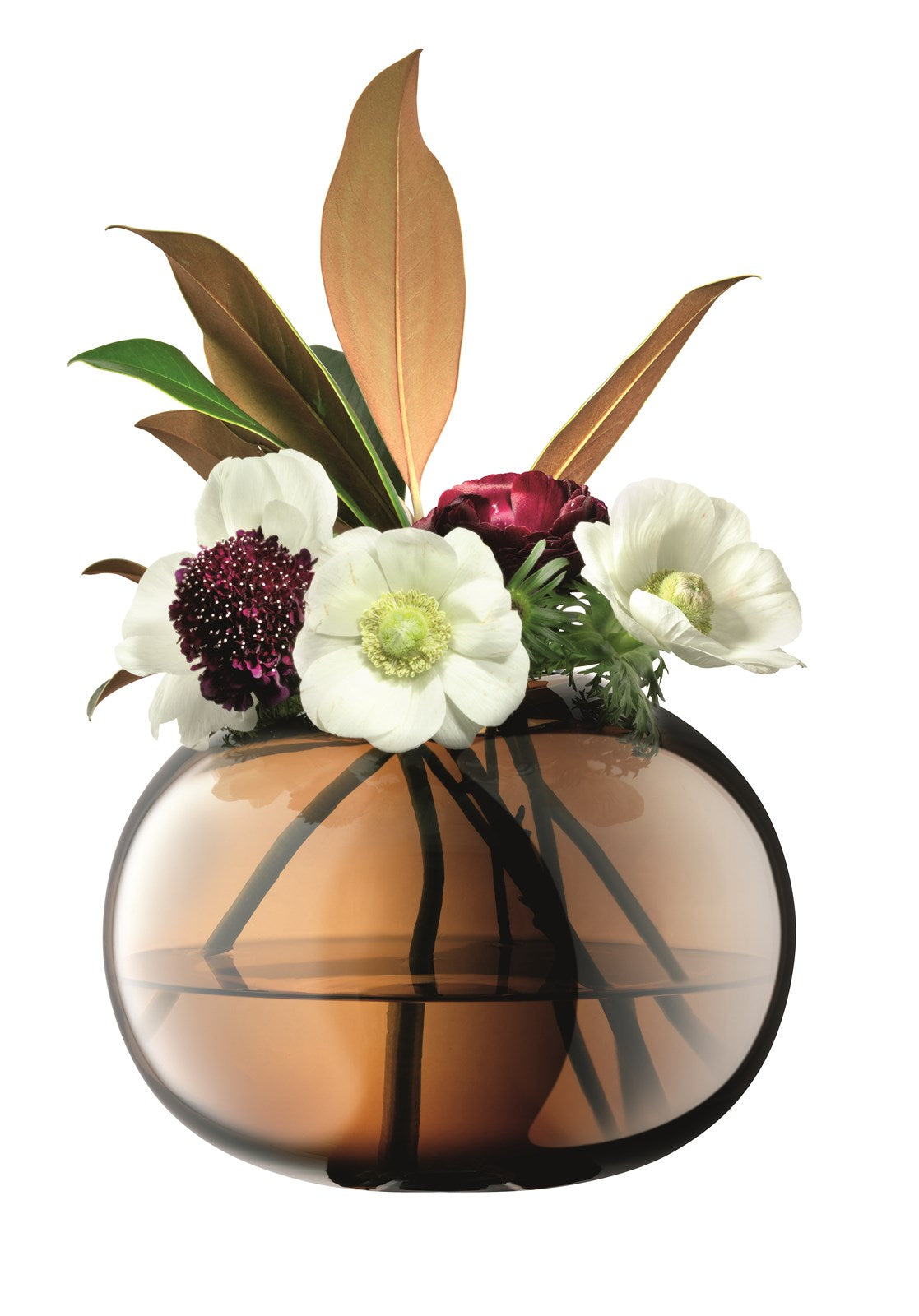 Epoque Vase H18cm Bernstein Lüster in Bernstein präsentiert im Onlineshop von KAQTU Design AG. Vase ist von LSA
