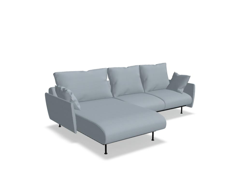 Lotus LTS06 - Sofa in Beige präsentiert im Onlineshop von KAQTU Design AG. L-Sofa links ist von Mdd