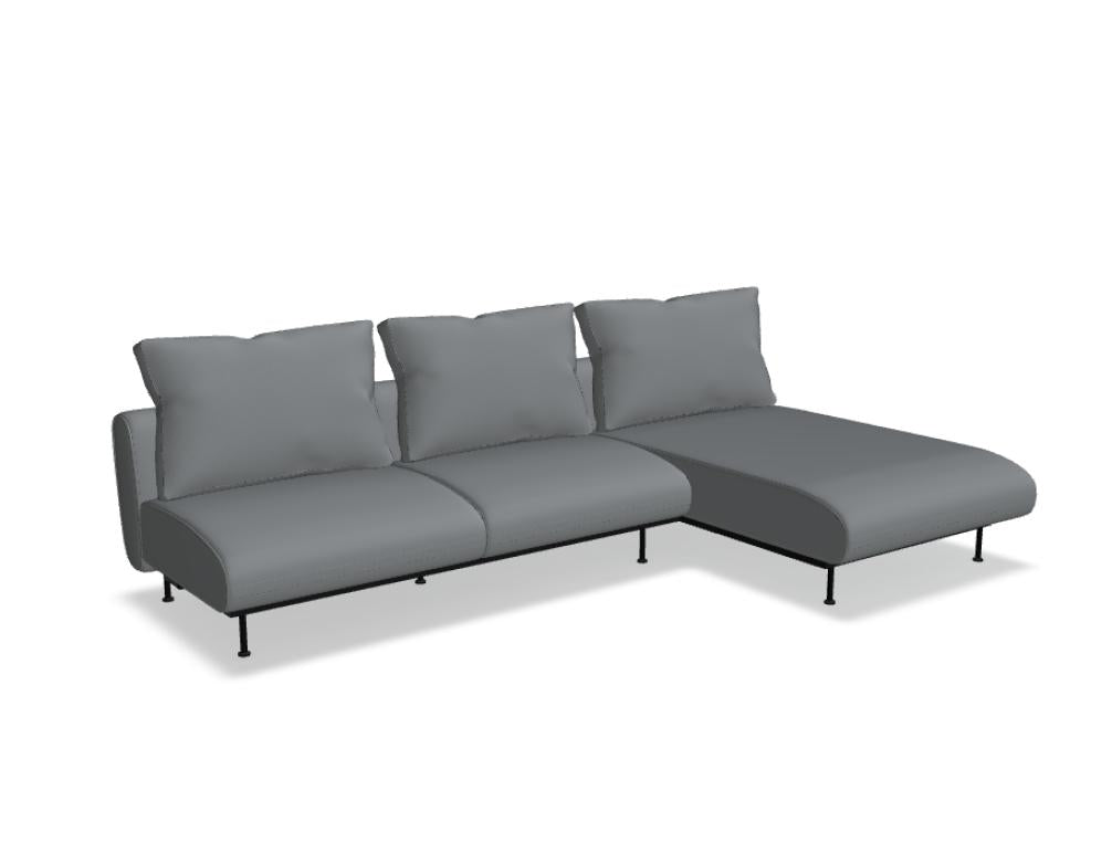 Lotus LTS07 - Sofa in Beige präsentiert im Onlineshop von KAQTU Design AG. L-Sofa rechts ist von Mdd