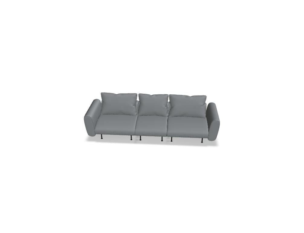 Lotus LTS1DL - modular seating system in Grau präsentiert im Onlineshop von KAQTU Design AG. Modulares Sofa ist von Mdd
