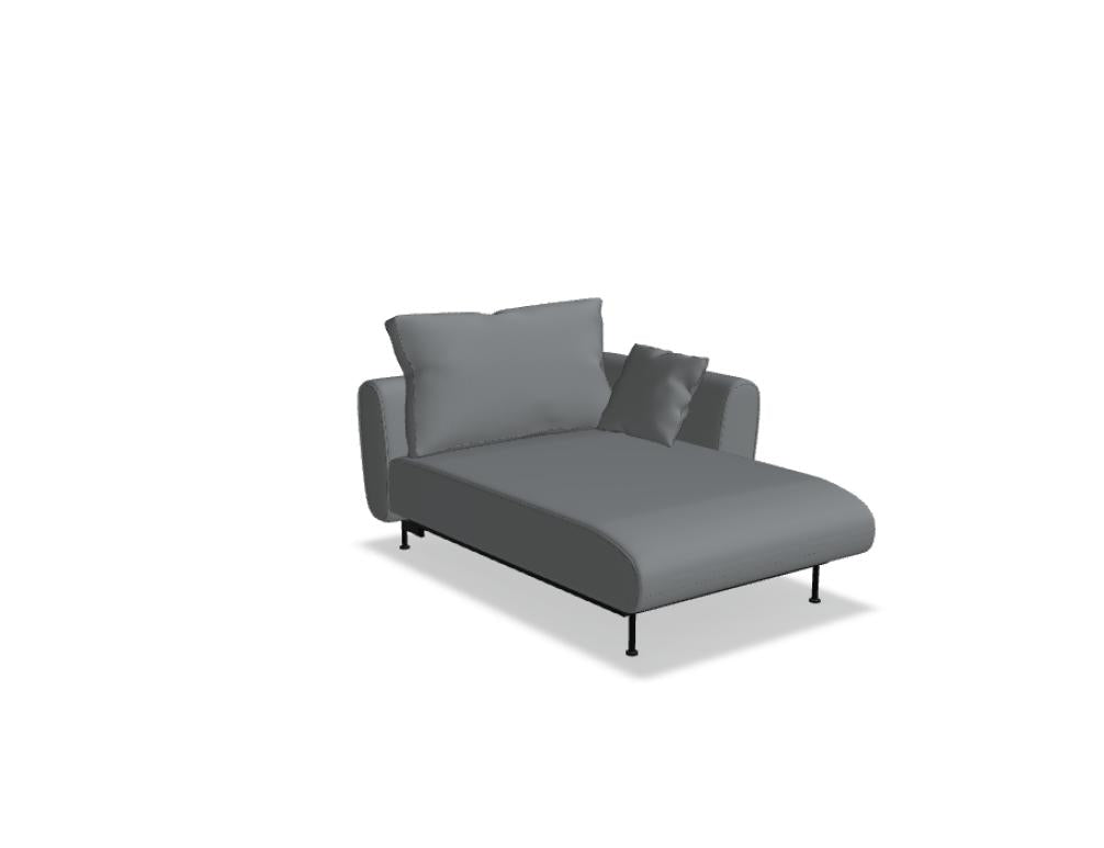 Lotus LTS1SL - modular seating system in Grau präsentiert im Onlineshop von KAQTU Design AG. Modulares Sofa ist von Mdd