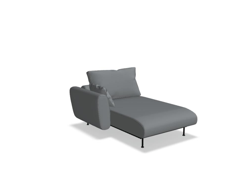 Lotus LTS1SP - modular seating system in Grau präsentiert im Onlineshop von KAQTU Design AG. Modulares Sofa ist von Mdd