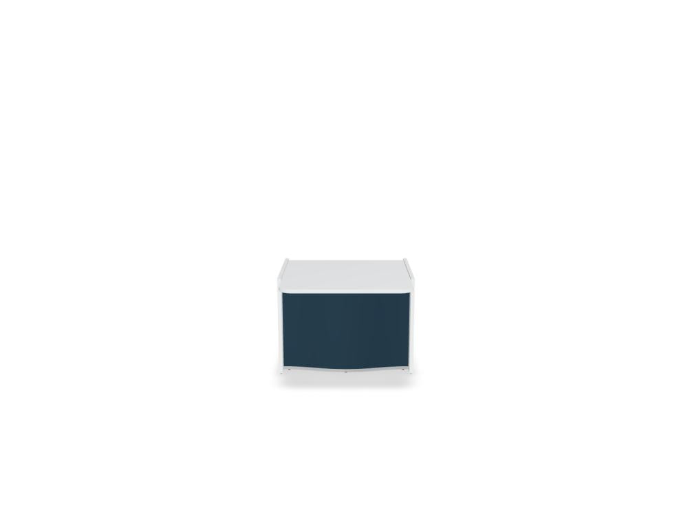 Wave LUV10 - Empfangstheke mit organischer Front in Weiss Pastell präsentiert im Onlineshop von KAQTU Design AG. Empfangsdesk ist von Mdd