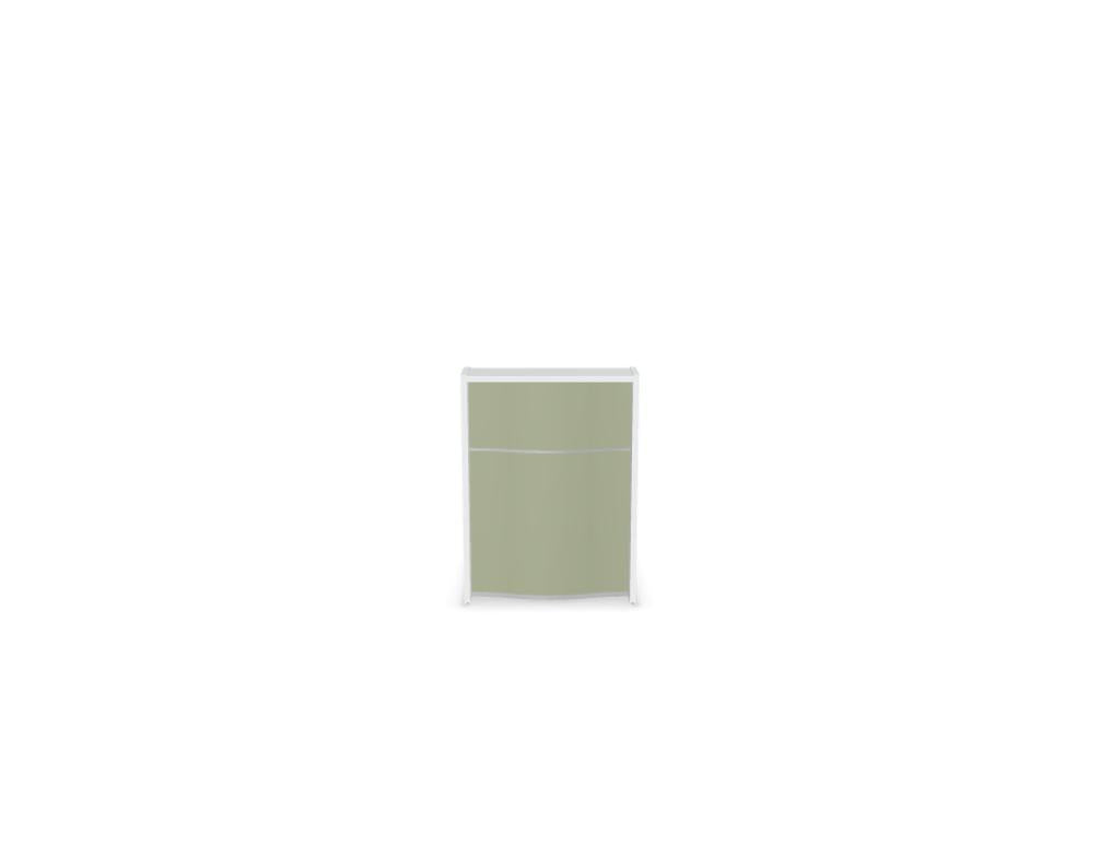 Wave LUV11 - Empfangstheke mit organischer Front in Weiss Pastell präsentiert im Onlineshop von KAQTU Design AG. Empfangsdesk ist von Mdd