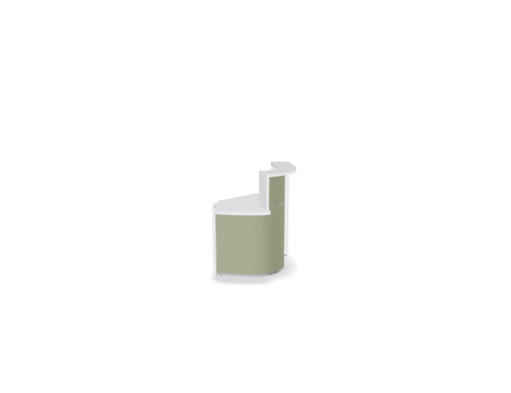 Wave LUV49P - Empfangstheke mit organischer Front in Weiss Pastell präsentiert im Onlineshop von KAQTU Design AG. Empfangsdesk ist von Mdd