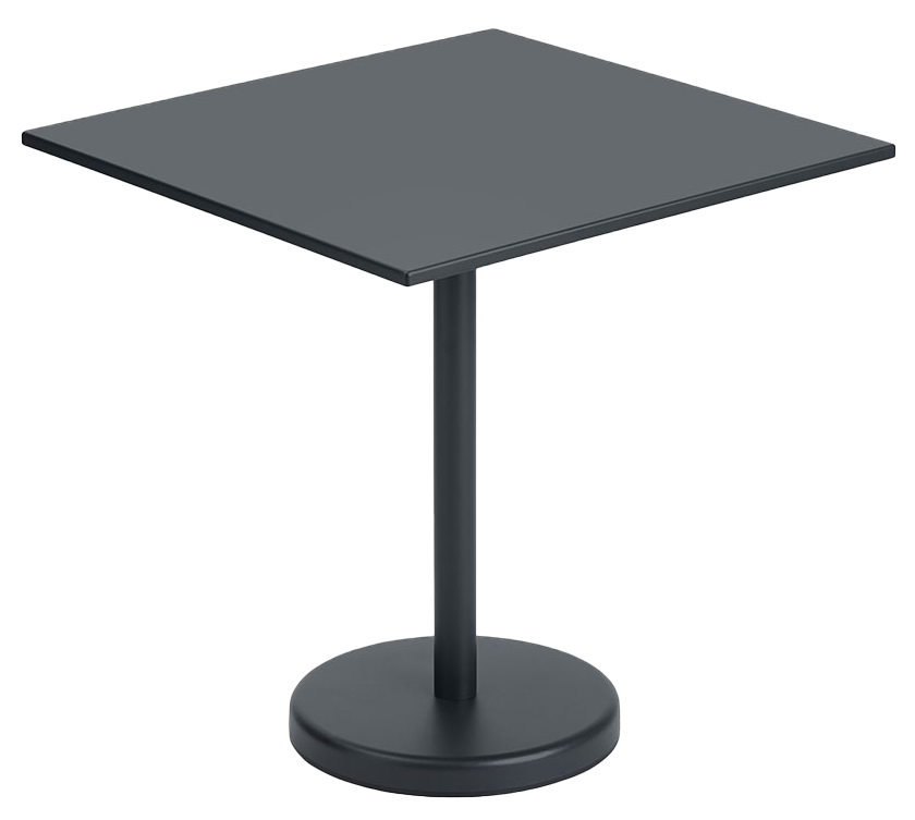 Linear Steel Café Tisch in Schwarz präsentiert im Onlineshop von KAQTU Design AG. Gartentisch ist von Muuto