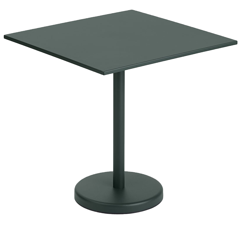 Linear Steel Café Tisch in Grün präsentiert im Onlineshop von KAQTU Design AG. Gartentisch ist von Muuto