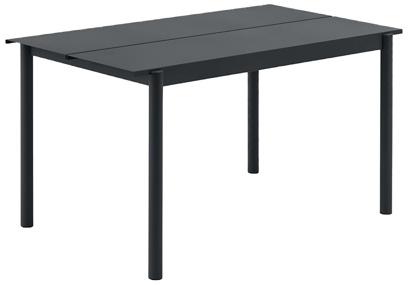 Linear Steel Tisch in Schwarz präsentiert im Onlineshop von KAQTU Design AG. Gartentisch ist von Muuto