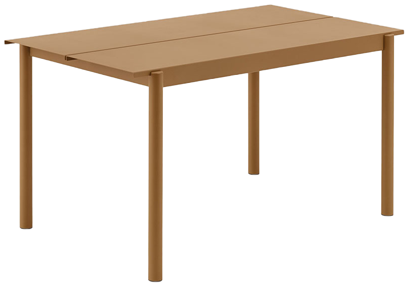 Linear Steel Tisch in Burnt Orange präsentiert im Onlineshop von KAQTU Design AG. Gartentisch ist von Muuto