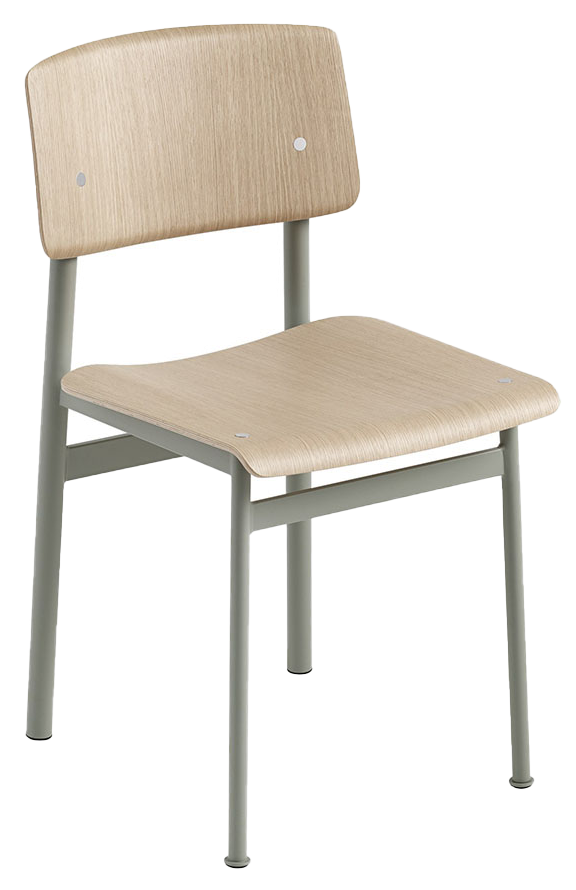 Loft Stuhl in Eiche / Grün präsentiert im Onlineshop von KAQTU Design AG. Stuhl ist von Muuto