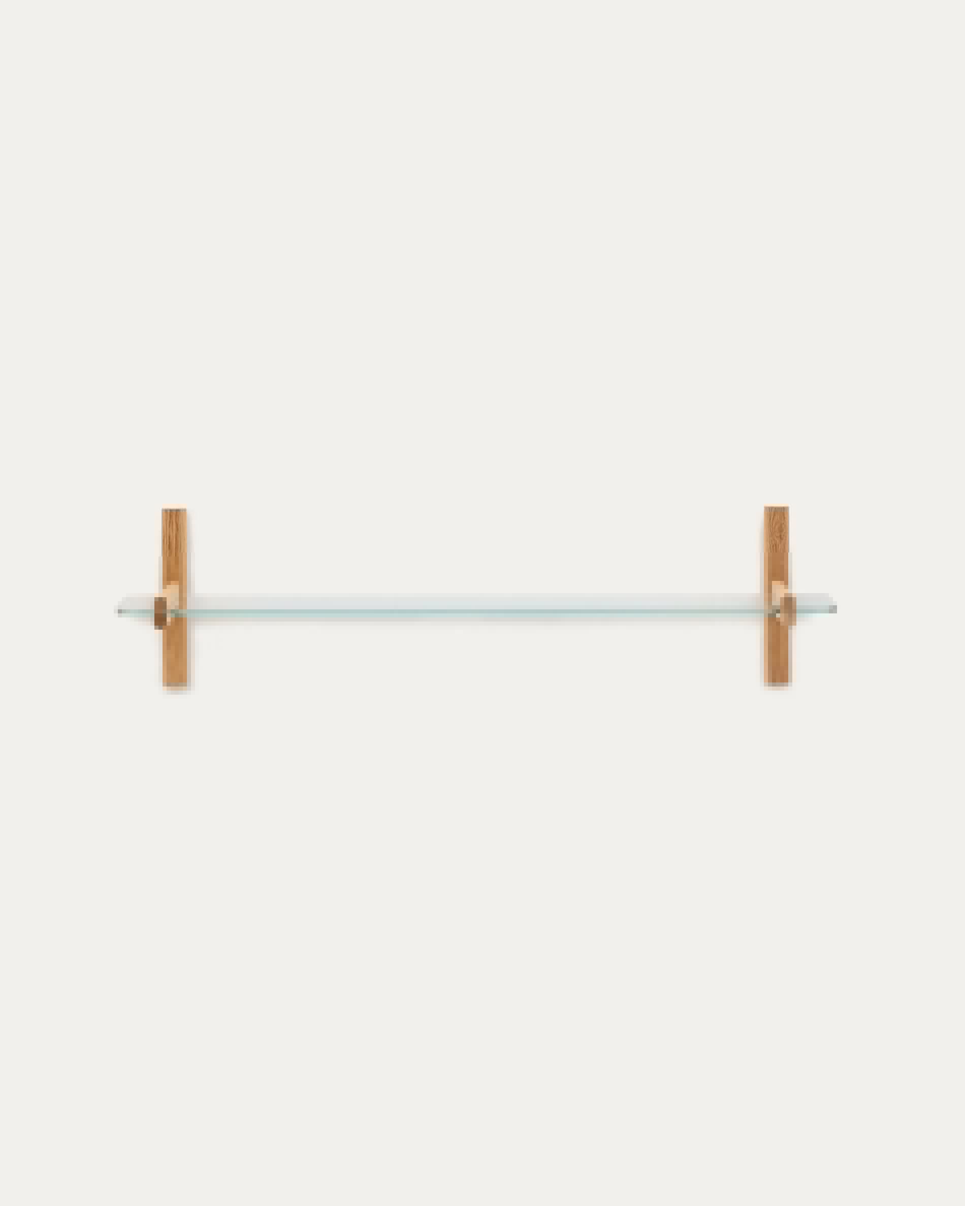 Modulares Regal Sitra: Glas und massives Eichenholz, 110 cm, FSC-zertifiziert, stilvoll, nachhaltig, von Kave Home.