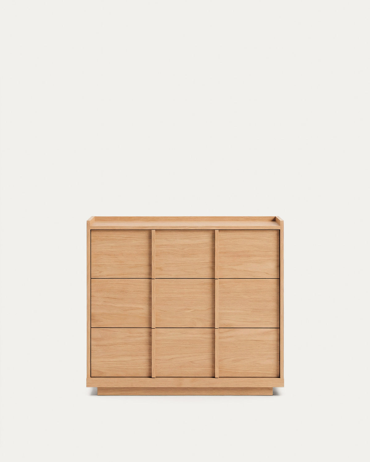 Kommode Onix 3 mit Schubladen aus Eichenfurnier Naturton-Finish 100 x 78 cm FSC Mix Credit in Natur präsentiert im Onlineshop von KAQTU Design AG. Kommode ist von Kave Home