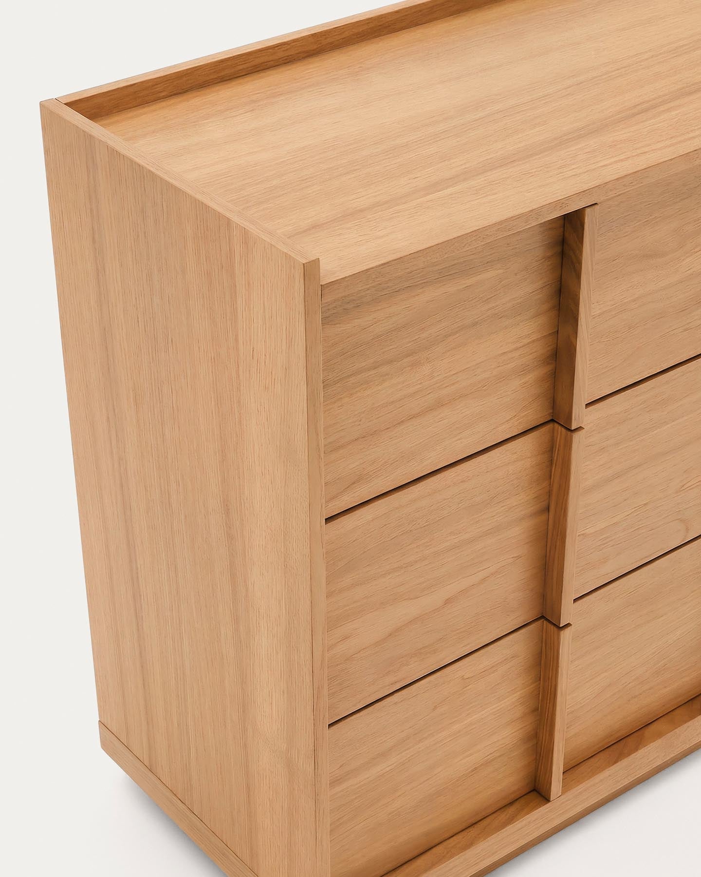 Kommode Onix 3 mit Schubladen aus Eichenfurnier Naturton-Finish 100 x 78 cm FSC Mix Credit in Natur präsentiert im Onlineshop von KAQTU Design AG. Kommode ist von Kave Home