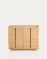 Sideboard Onix aus Eichenfurnier mit Naturton-Finish 100 x 80 cm FSC Mix Credit