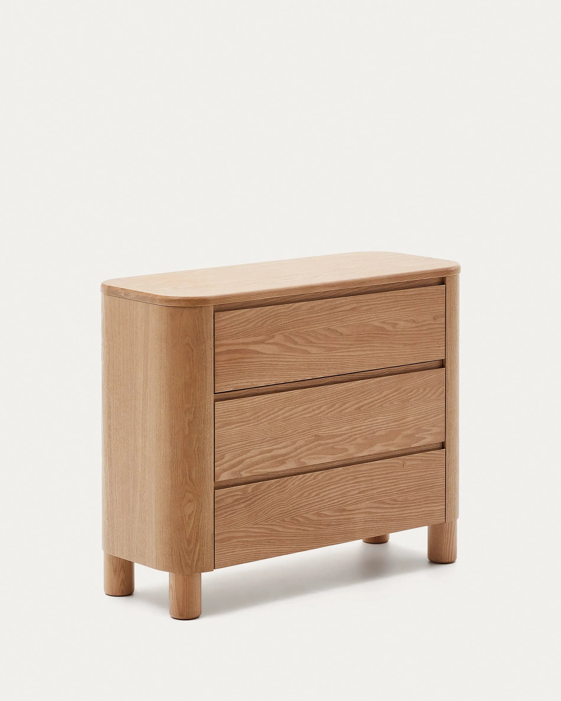 Elegante Kommode aus Eschenfurnier, 120x80 cm, vereint modernes Design mit Funktionalität und natürlicher Schönheit.