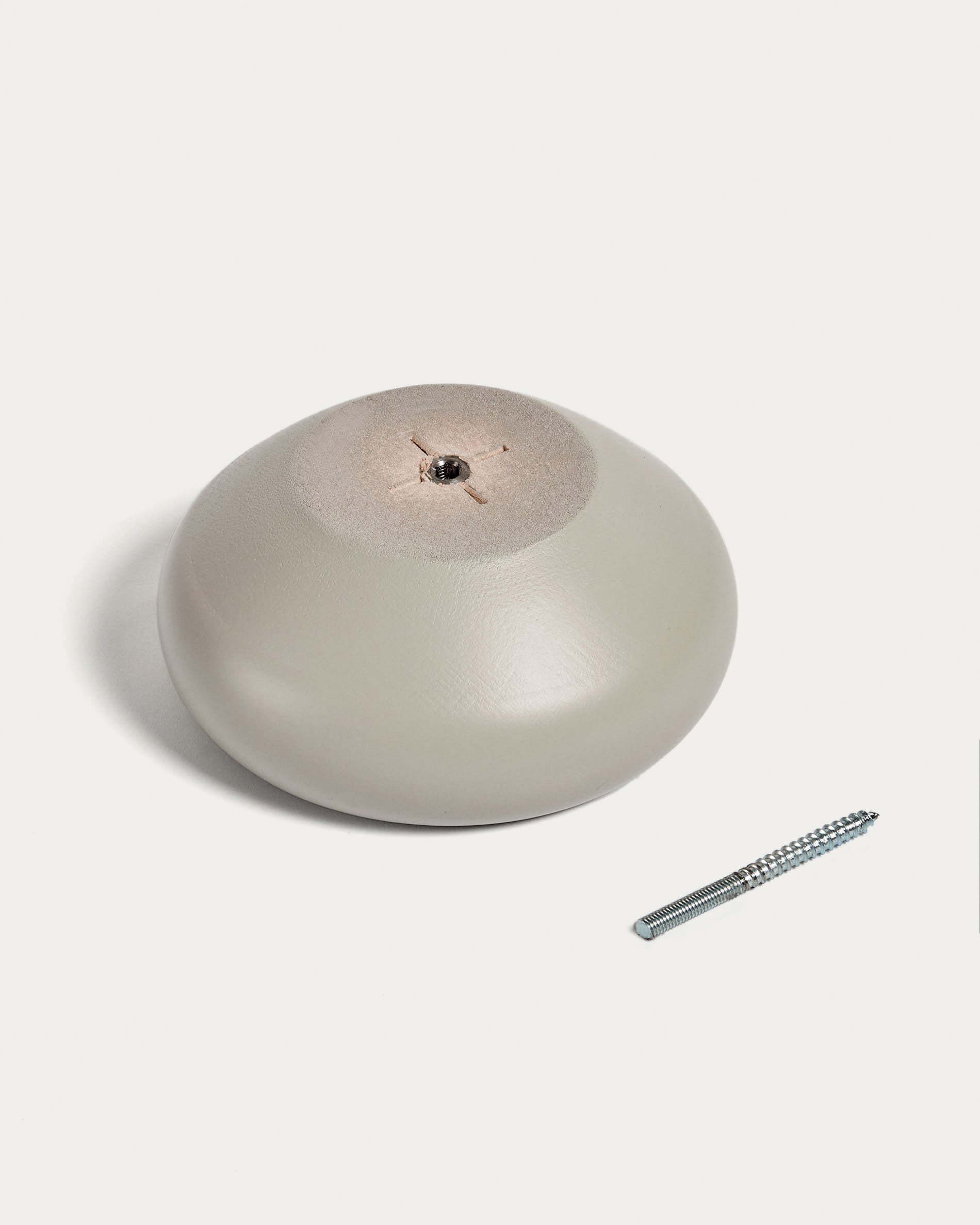 Set aus 3 Wandhaken aus massiver Buche mit grauem Finish, stilvoll und funktional, ideal für moderne Wohnräume.