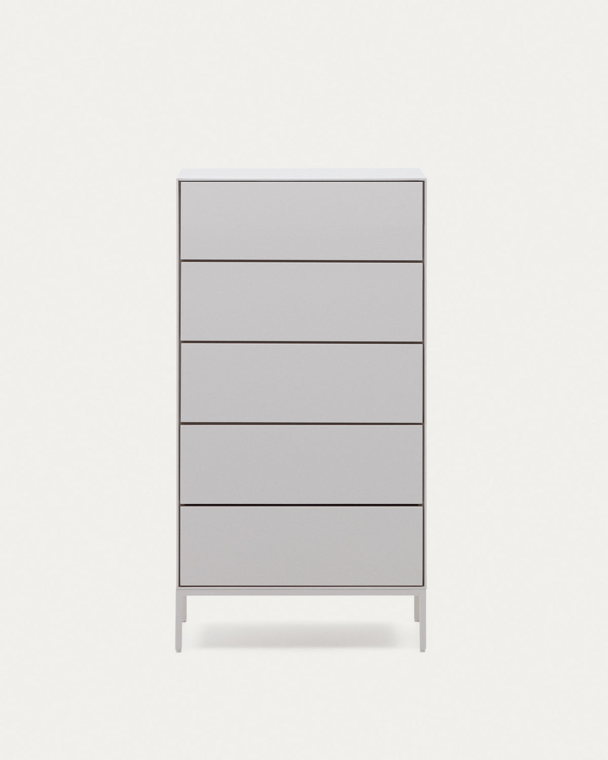 Vedrana Kommode 5 Schubladen MDF weiss lackiert 60 x 114 cm in Weiss präsentiert im Onlineshop von KAQTU Design AG. Kommode ist von Kave Home