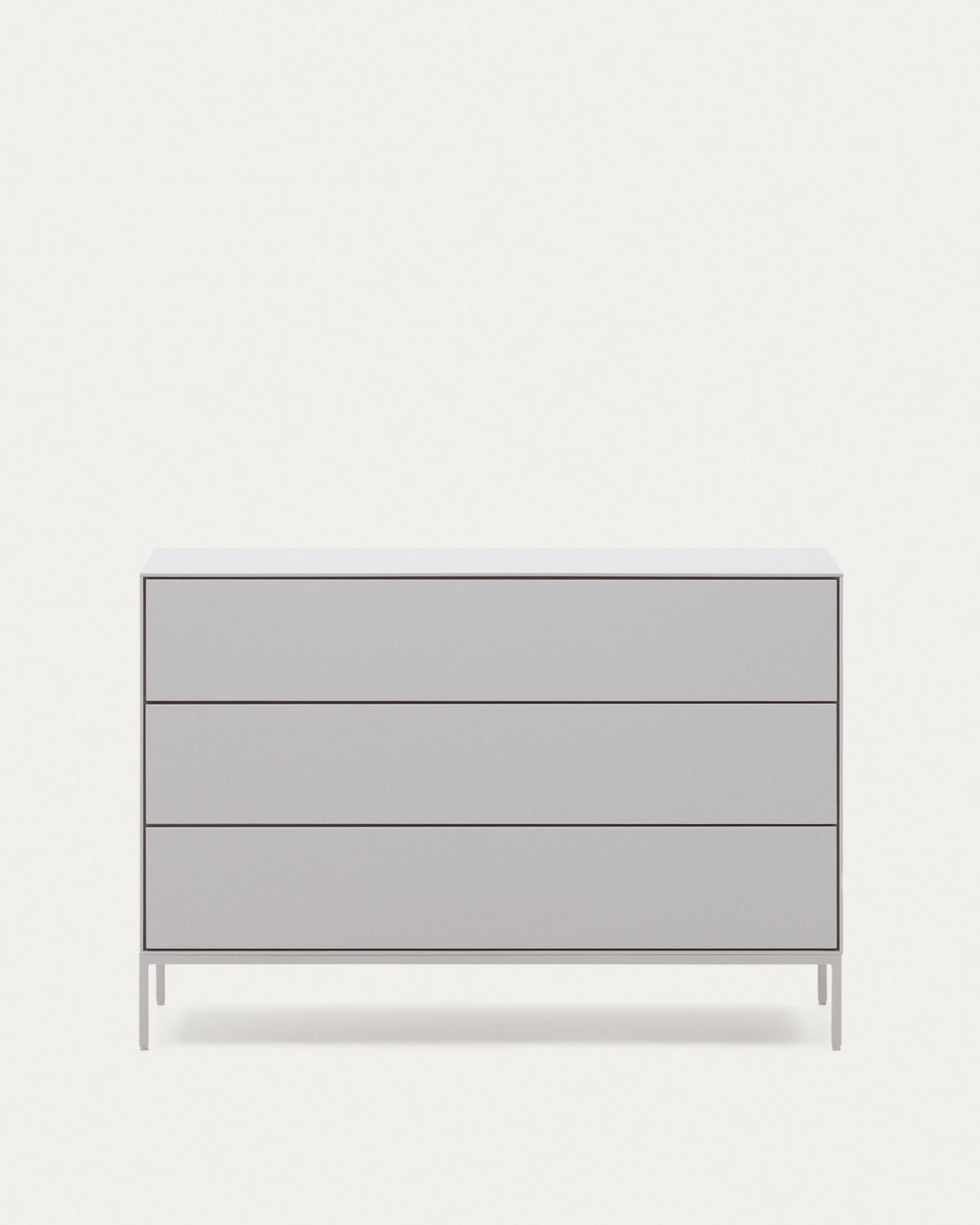 Vedrana Kommode 3 Schubladen MDF weiss lackiert 110 x 75 cm in Weiss präsentiert im Onlineshop von KAQTU Design AG. Kommode ist von Kave Home
