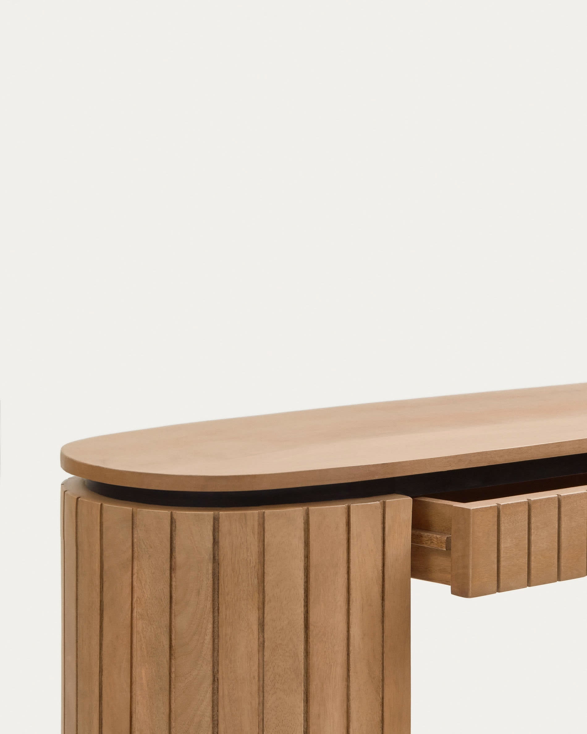 Konsolentisch aus massivem Mangoholz, 120 x 90 cm, mit Schublade. Stilvolles Design für eine elegante und praktische Einrichtung.