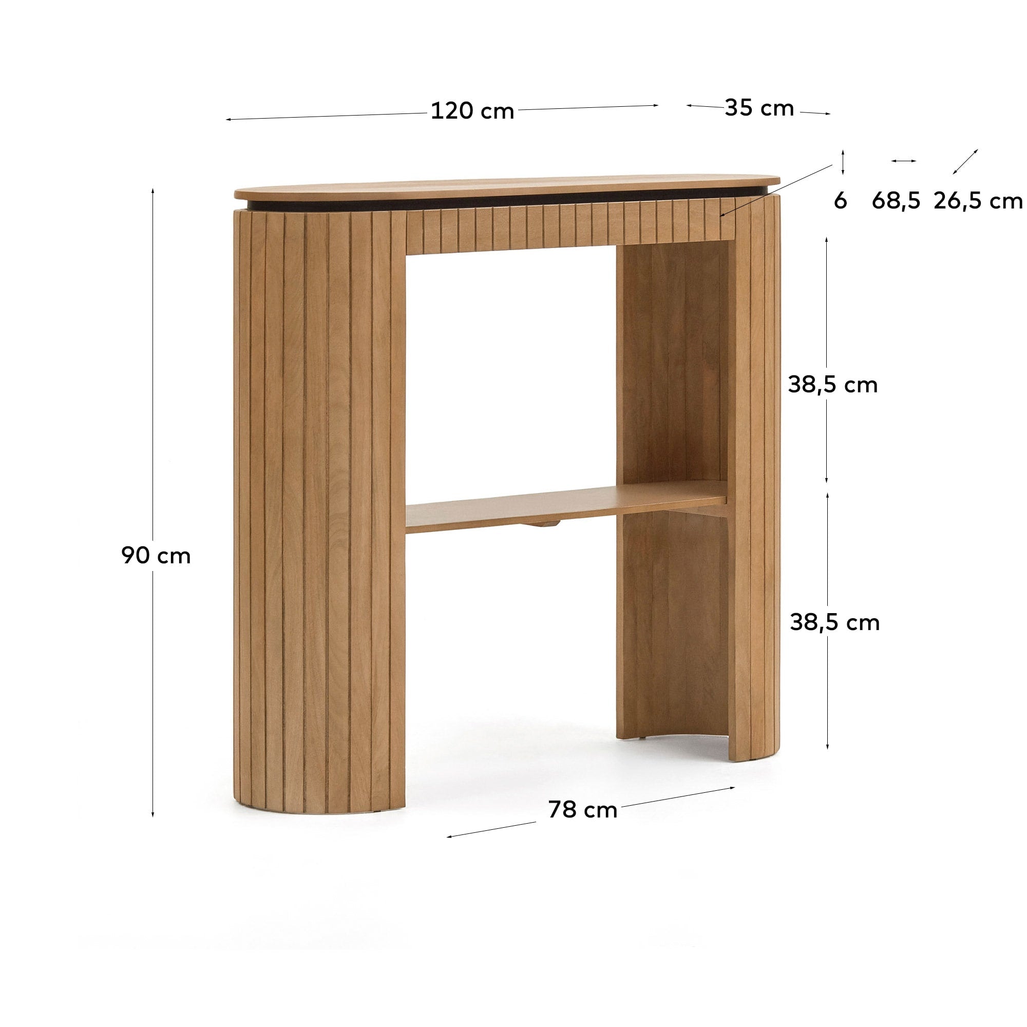 Eleganter Konsolentisch aus massivem Mangoholz, 120 x 90 cm, mit praktischer Schublade. Perfekt für stilvolle und moderne Wohnräume.