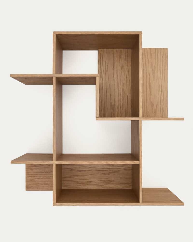 Modularregal Ina aus Eichenfurnier mit Finish in natürlichem Farbton 80 x 80 cm FSC 100% in Natur präsentiert im Onlineshop von KAQTU Design AG. Wandregal ist von Kave Home