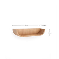 Salaya shelf made of ash plywood with natural finish 60 x 12 cm