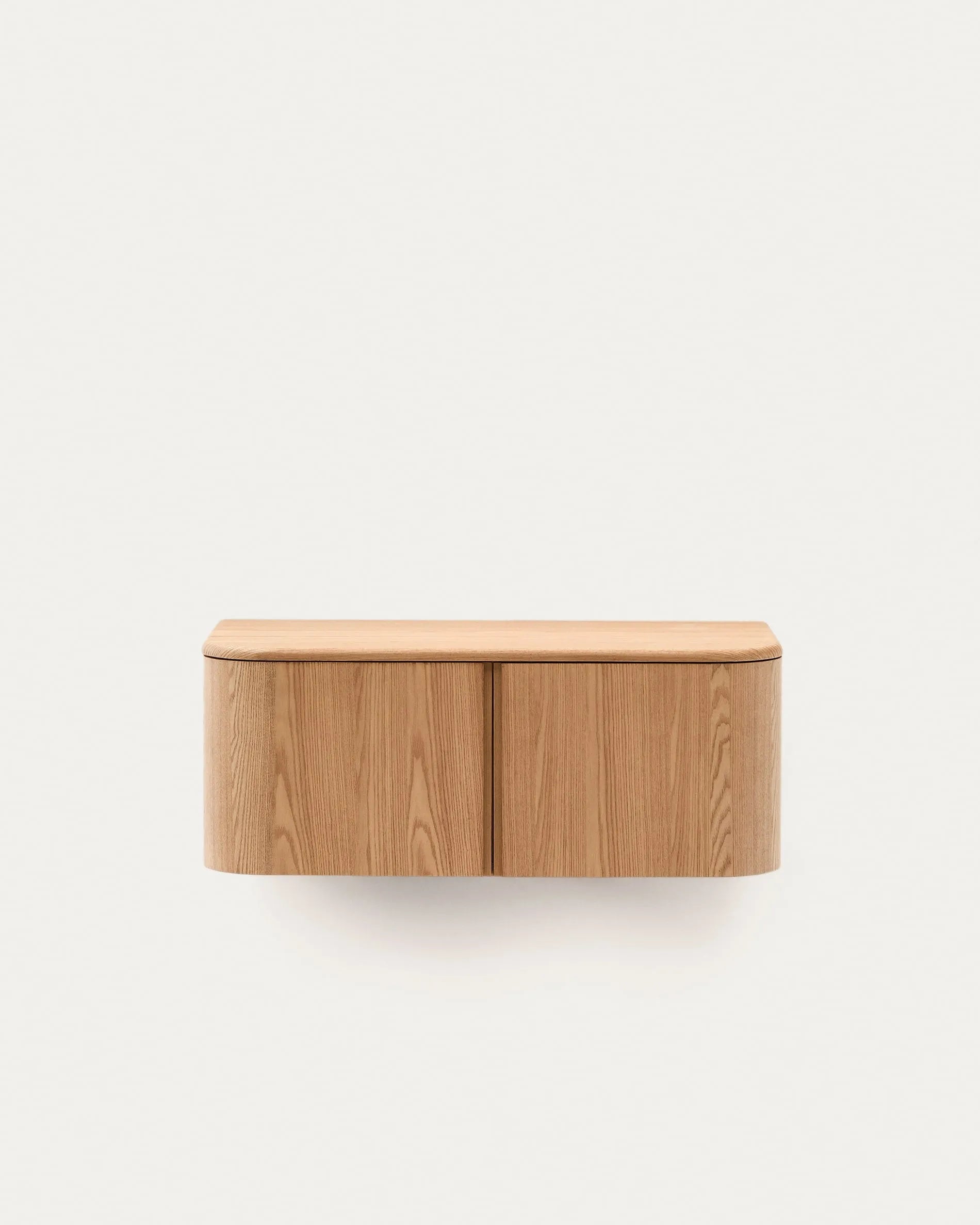 Eleganter Wandschrank aus Eschensperrholz, 90x45 cm, naturfarben, ideal für stilvolle und funktionale Badezimmer.