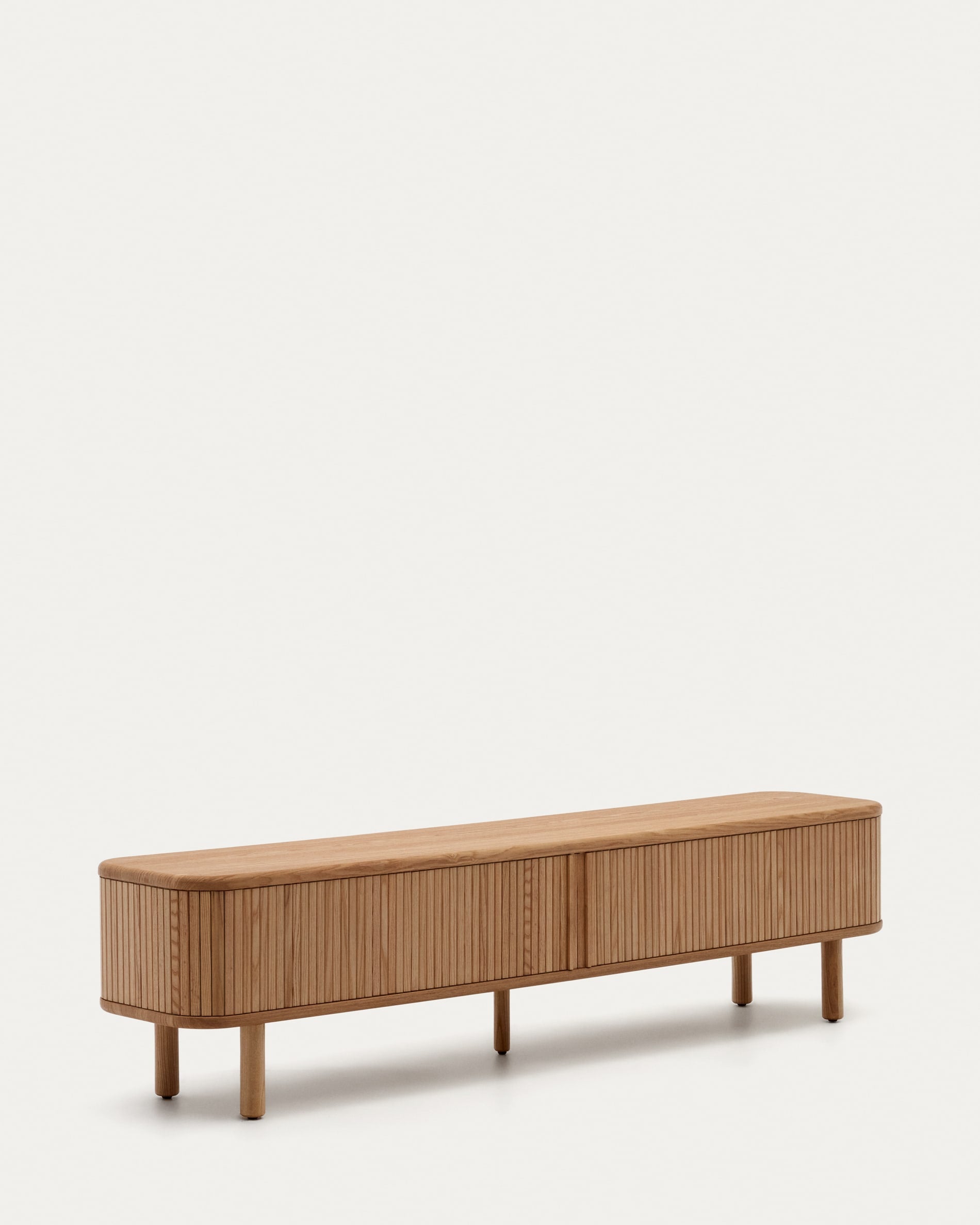 Mailen TV-Möbel: Modernes Design in Eschenfurnier, 200x50 cm.