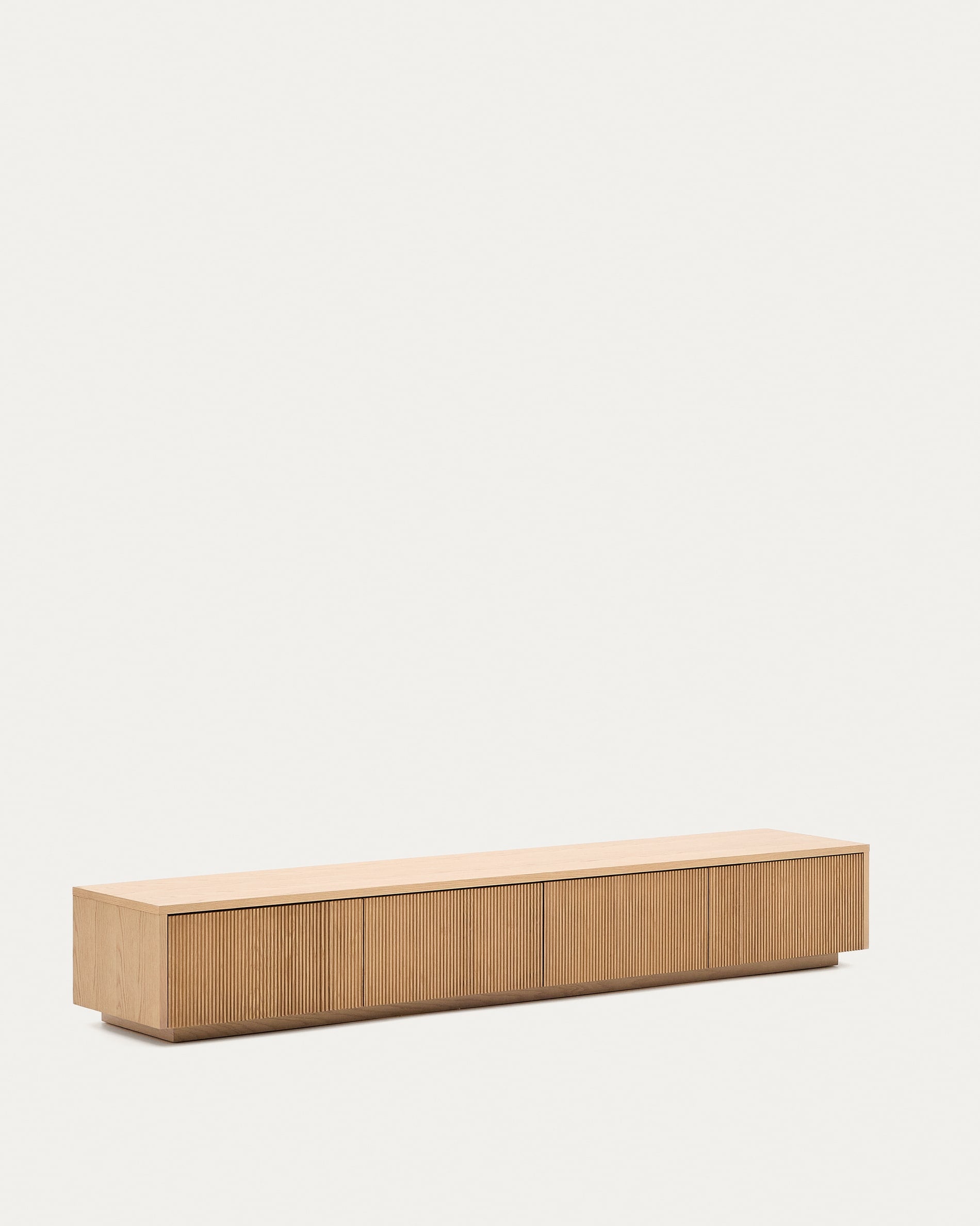 Das TV-Möbel Helvine von Kave Home, 200x40 cm, bietet 4 Schubladen und FSC 100% Zertifizierung für nachhaltiges Wohnen.