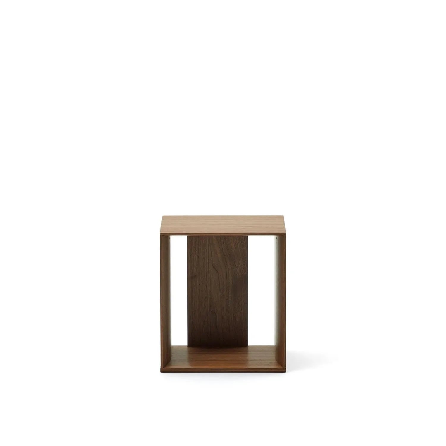 3D-Modell des Litto Regalmoduls: 34x38cm, Nussholzfurnier, stilvoll, umweltfreundlich, vielseitig, ideal für jeden Raum.