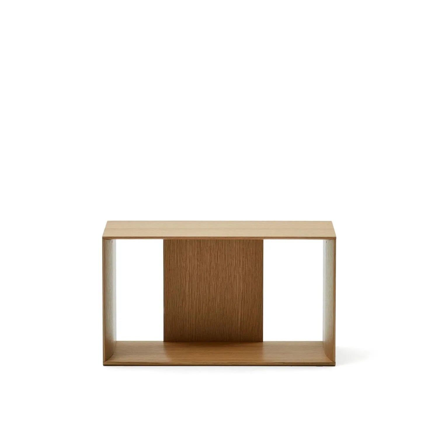 3D-Modell des Litto Regalmoduls aus Eichenfurnier, 67x38 cm, stilvoll, umweltfreundlich, ideal für Bücher & Deko.