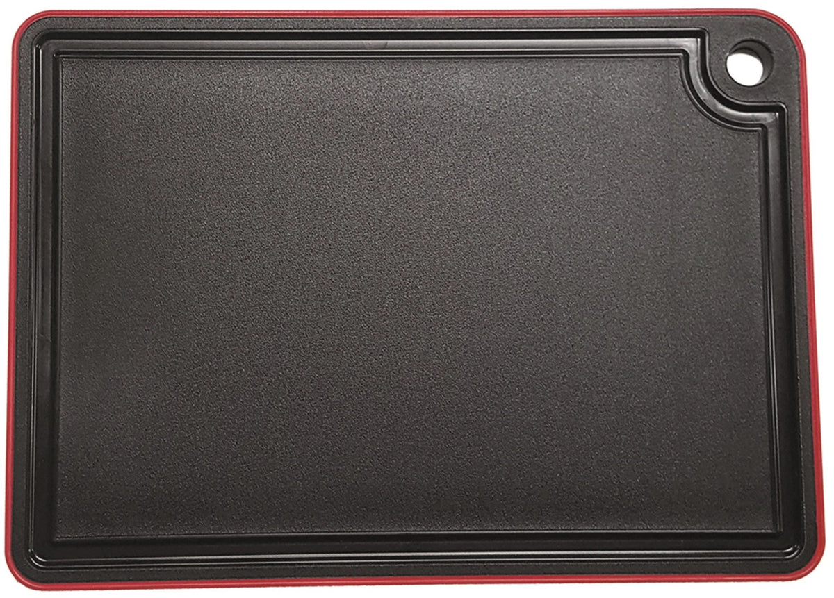 Schneidebrett Mimmi gross 35x25x1cm Antirutsch Rand rot in Schwarz präsentiert im Onlineshop von KAQTU Design AG. Schneidbrett ist von DaloLindén