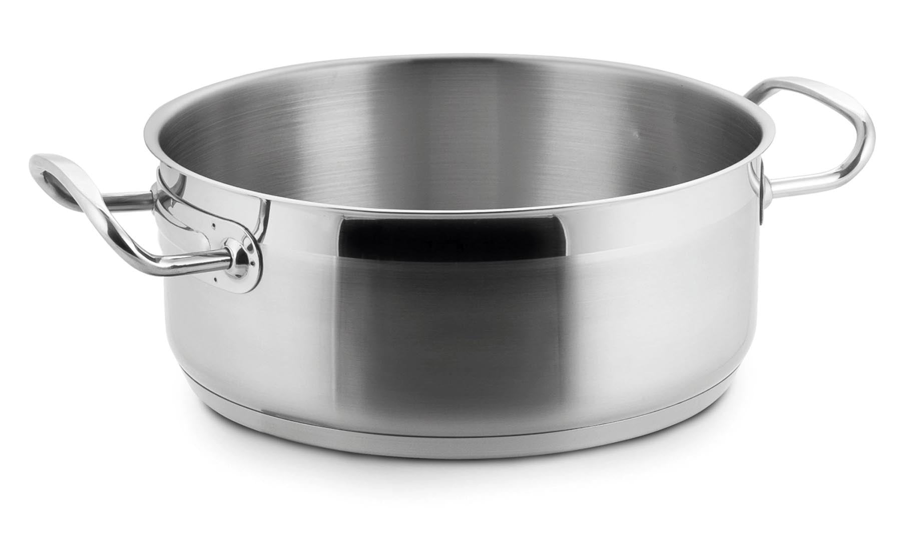 Eco Chef Kochtopf nieder o.Deckel D40cm H15.5cm 19.4lt in Silber präsentiert im Onlineshop von KAQTU Design AG. Topf ist von Lacor