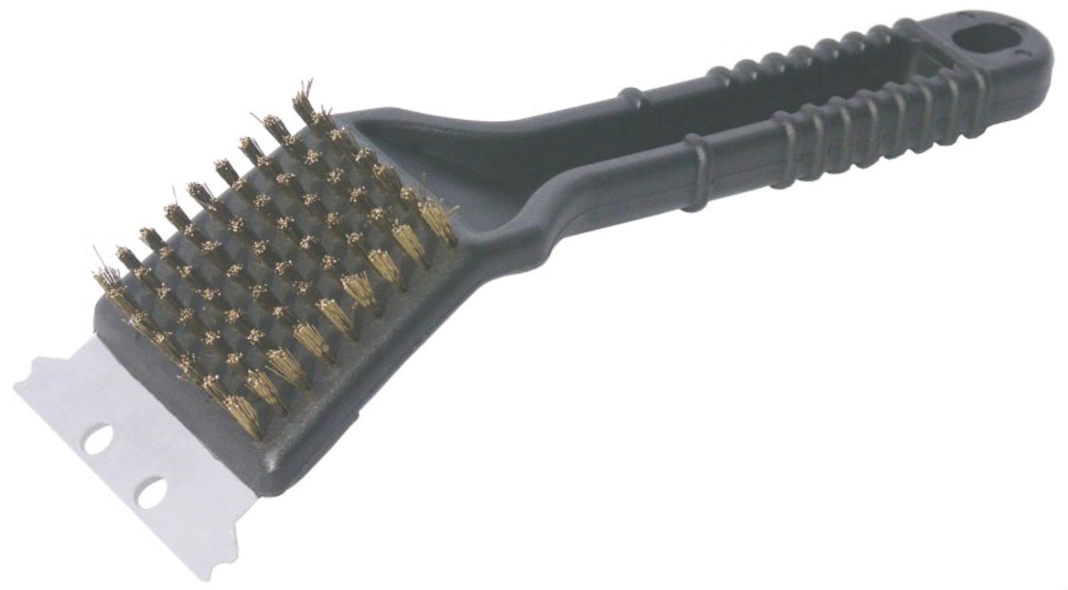 Grillbürste und Schaber mit Griff in Schwarz präsentiert im Onlineshop von KAQTU Design AG. Grillbürsten ist von Contacto