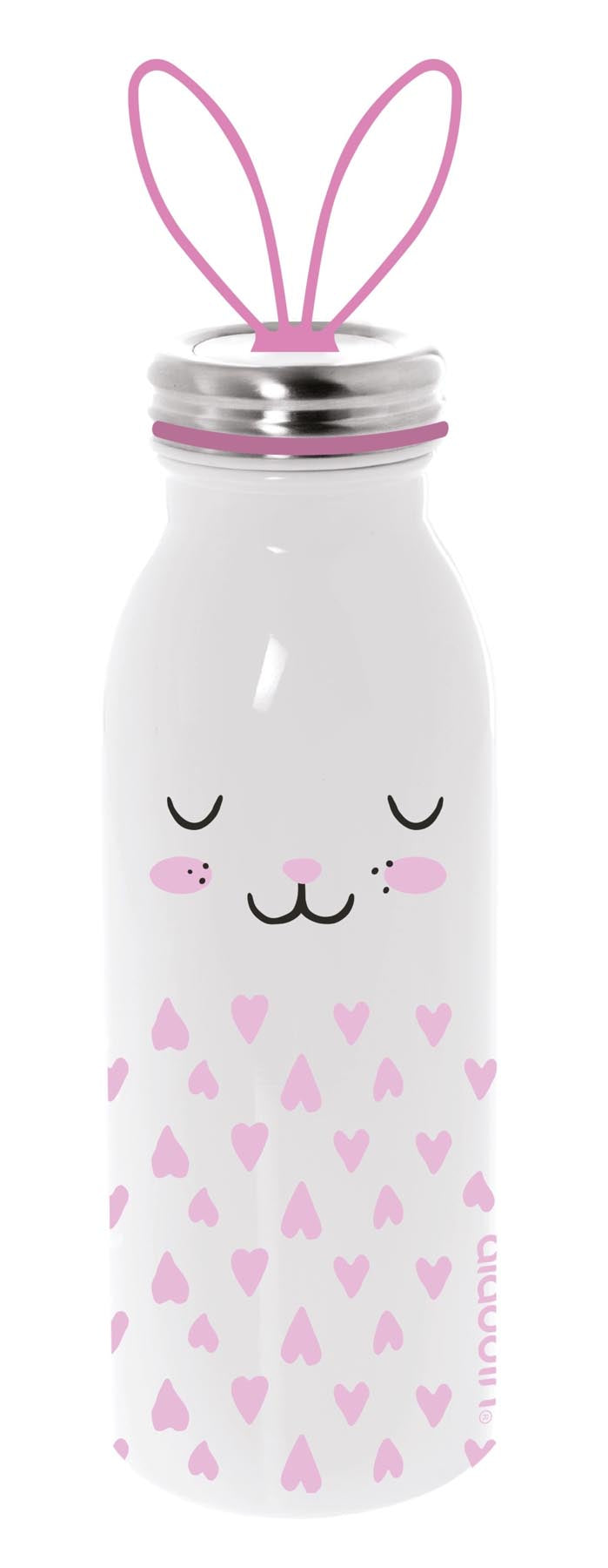 Zoo Edelstahl Vakuum Flasche Hase, 0.45 l in Weiss präsentiert im Onlineshop von KAQTU Design AG. Aufbewahrungsbehälter ist von Aladdin