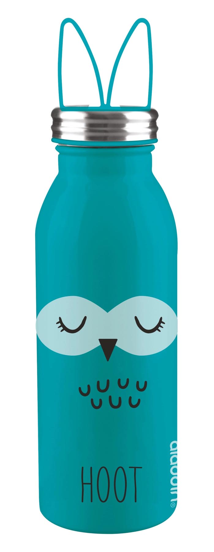 Zoo Edelstahl Vakuum Flasche Eule, 0.45 l in Blau präsentiert im Onlineshop von KAQTU Design AG. Aufbewahrungsbehälter ist von Aladdin