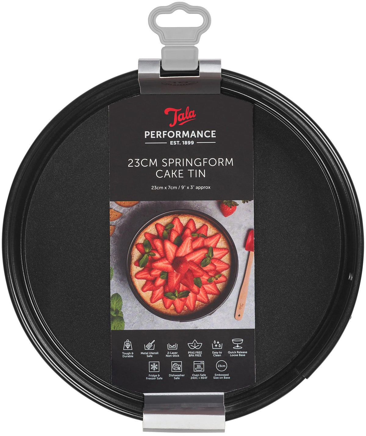 Springform, D23cm, H7cm, Antihaft in Schwarz präsentiert im Onlineshop von KAQTU Design AG. Backform / Backblech ist von Tala