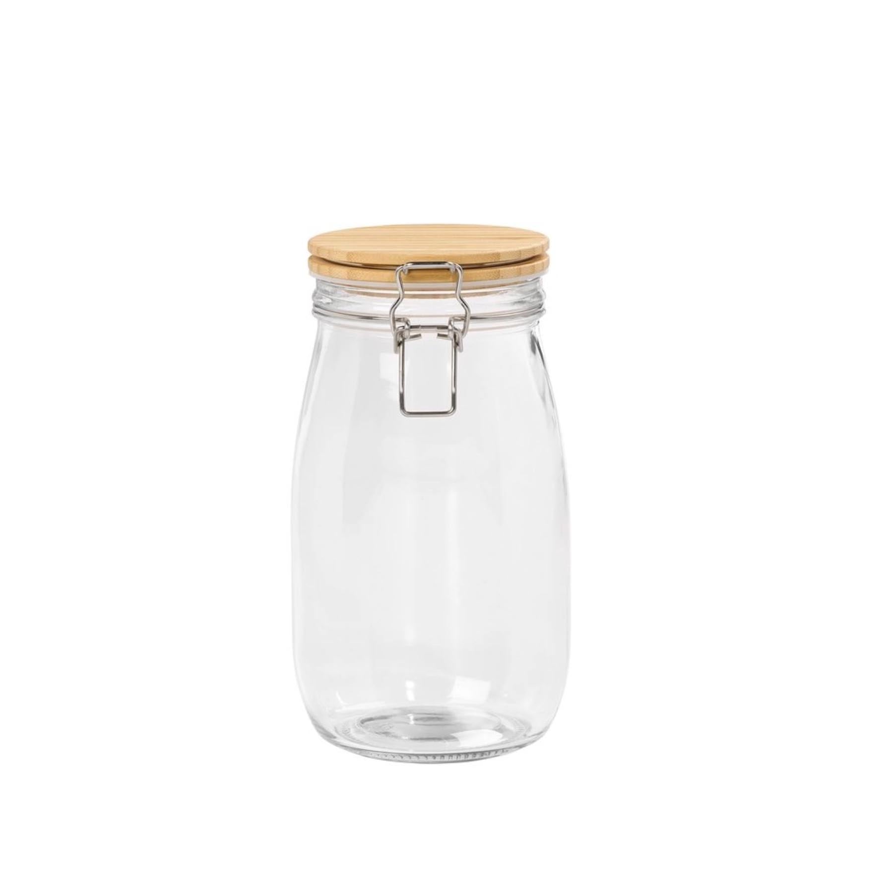 Aufbewahrungsglas mit Bambusdeckel 440ml in Transparent präsentiert im Onlineshop von KAQTU Design AG. Aufbewahrungsbehälter ist von Tala